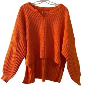 UO BDG Allie Notch Drop Shoulder Oversized Knit Sweater
